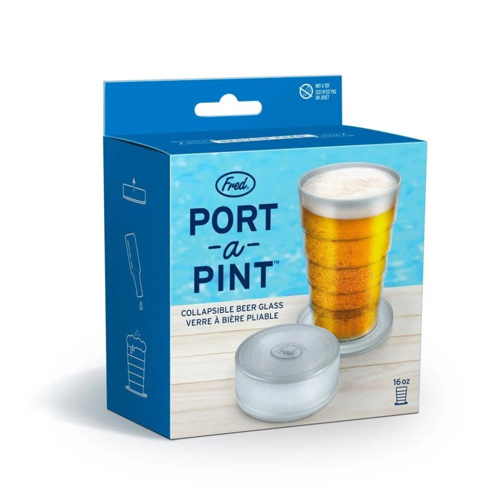 Port-a-Pint Collapsible Portable Beer Glass, Summer Party Outdoors Travel